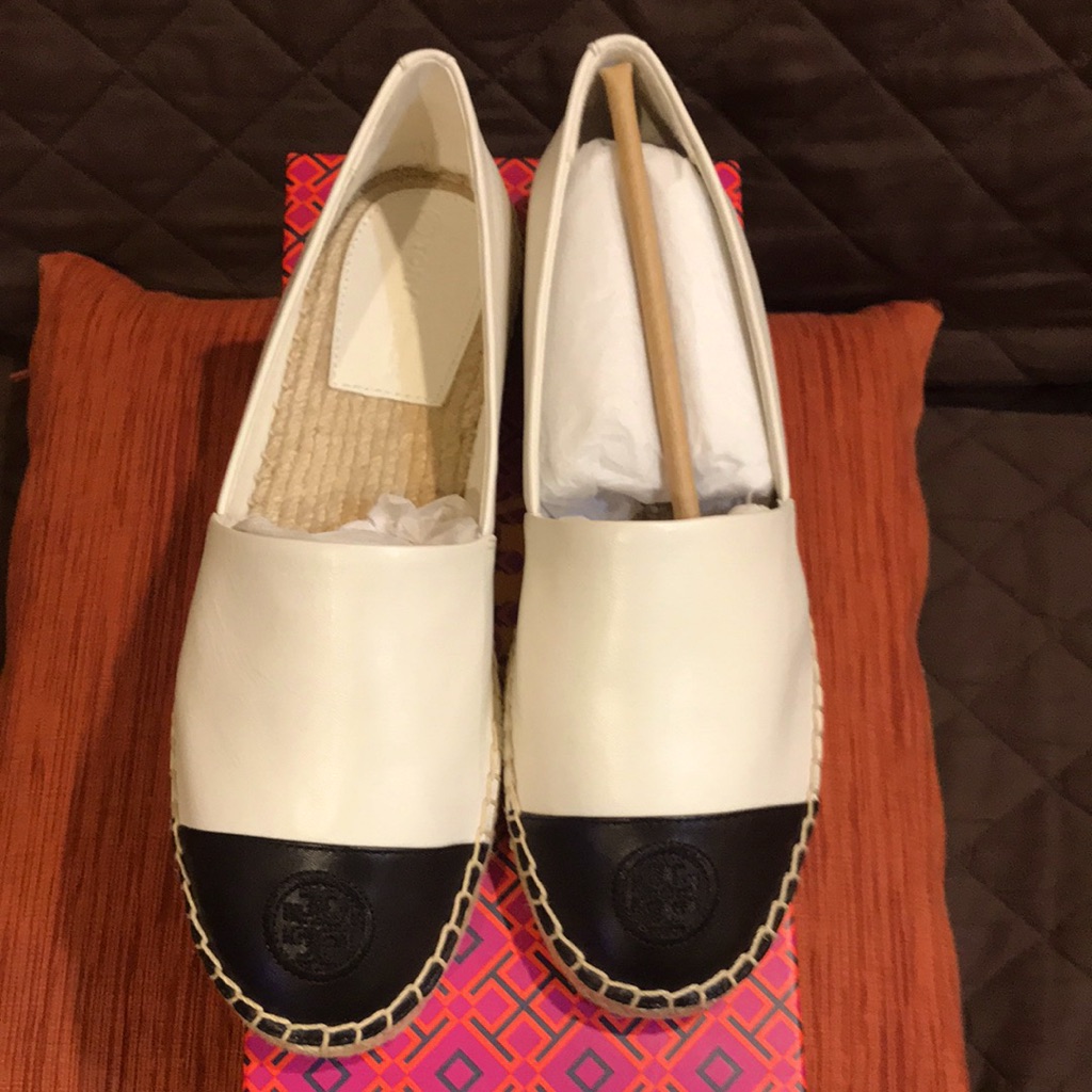 Tory Burch Brand New 85 Womens Napa Leather Upper Canvas Lining